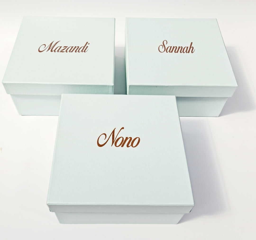 Luxury  Square and Rectangle Boxes for Collection or enquire below for delivery